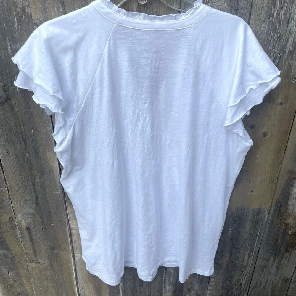 Torrid Vintage Slub Raglan Henley With Flutter Sleeves - Picture 6 of 15